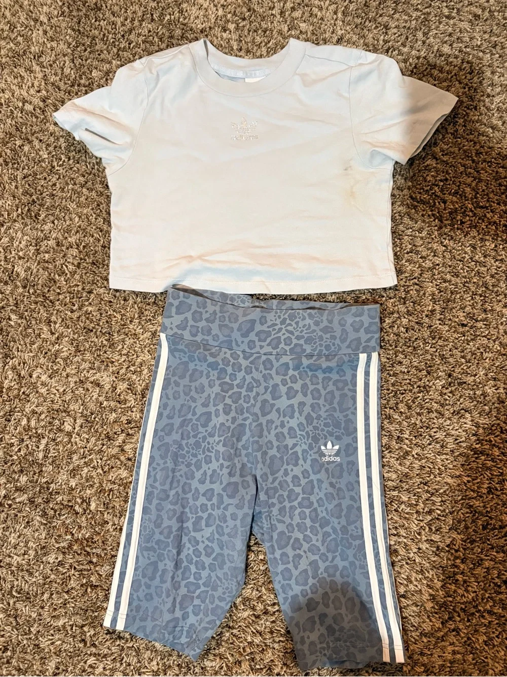 3 piece blue leopard  outfit